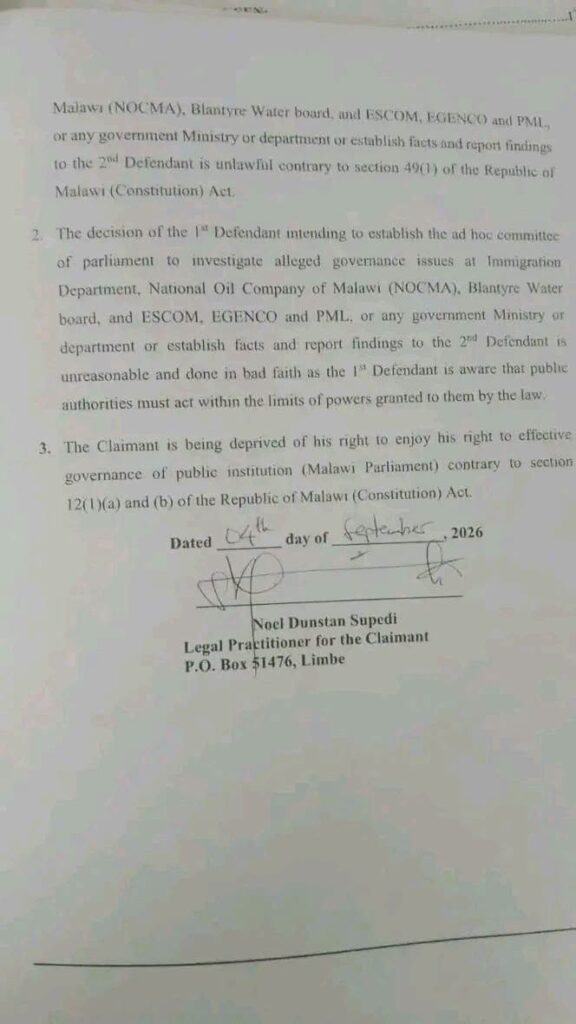 ‘Concerned’ Malawian Wants Court to Stop Speaker Sameer Suleman From Investigating Cartel